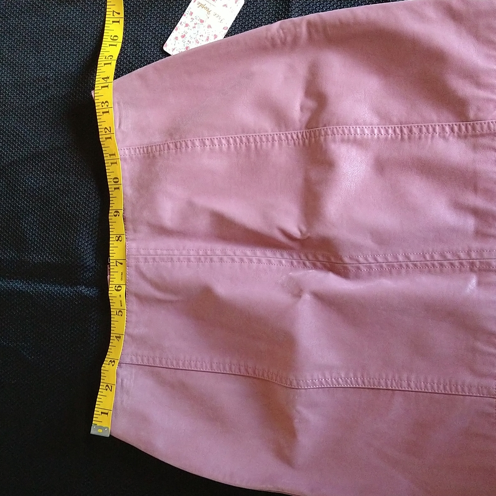 Free people vegan leather mini skirt size 4 - Picture 7 of 13